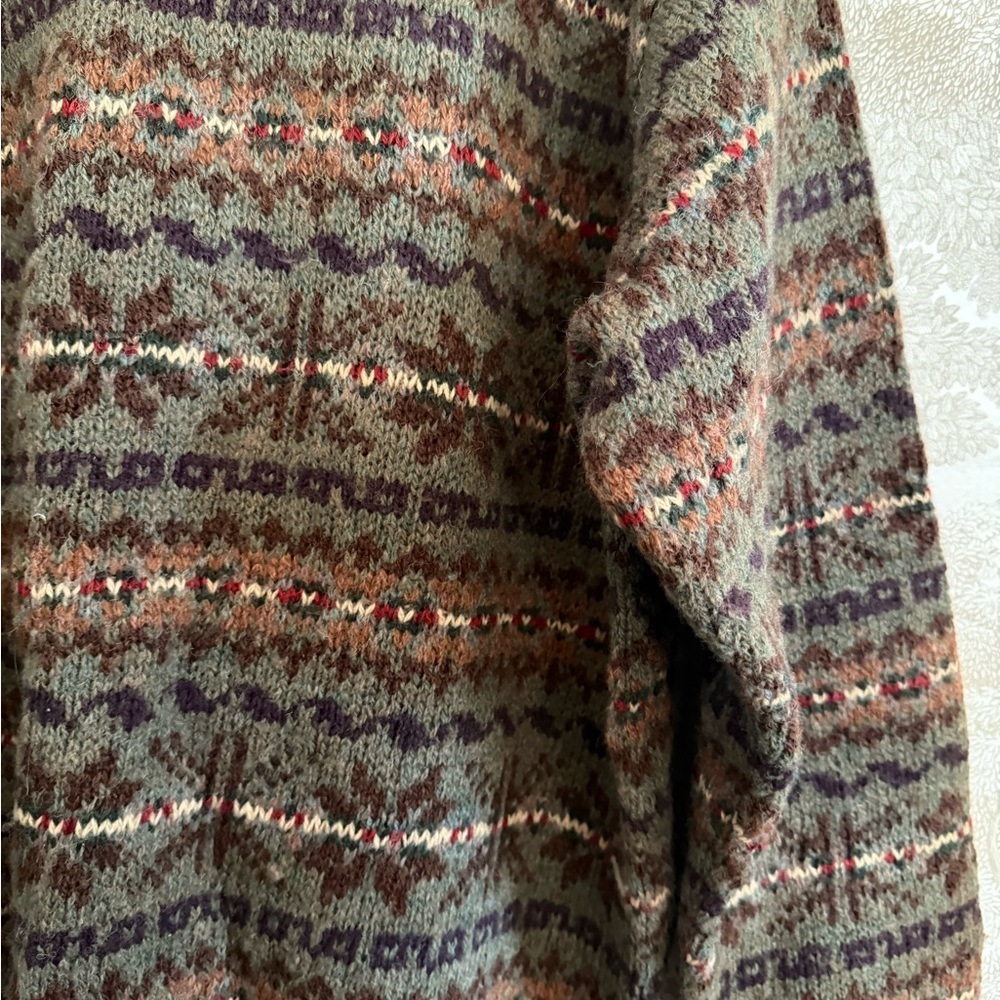 Vintage Ralph Lauren 100% Wool Hand knit Fair Isle Knit - Picture 5 of 9